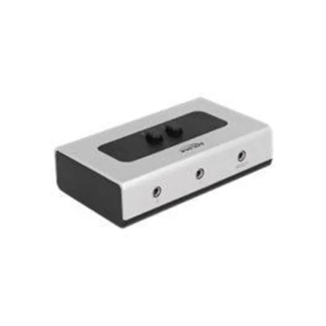 DeLOCK Switch Stereo Jack 3.5 mm USB hub - 2 ports - Sort