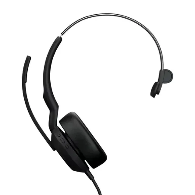 Jabra Evolve2 50 Headset - Ledningsført - Supraaural - Sort - 99 g