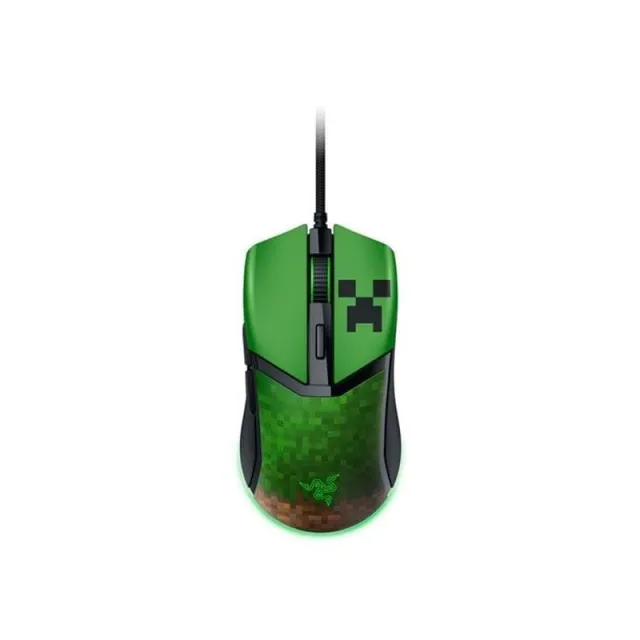 Razer Cobra Wired - Minecraft Edition - Gaming Mus - Optisk - 6 knapper - Grøn