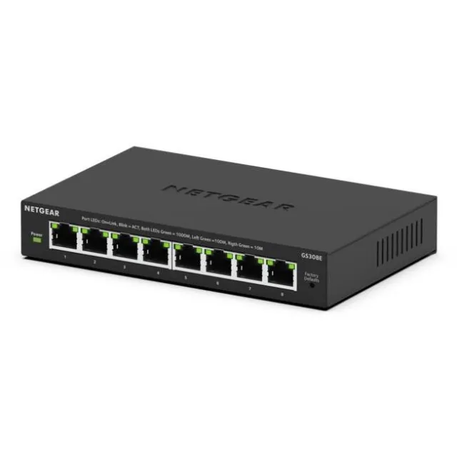 NETGEAR GS308E  -  8-port Gigabit Plus-switch - GEEKD.dk